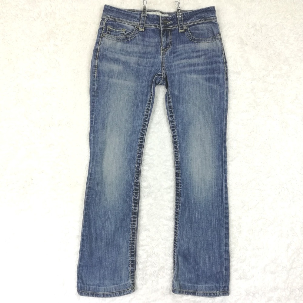 BKE Womens Jeans Culture Boot Cut Blue Denim Medium Wash Mid Rise 30